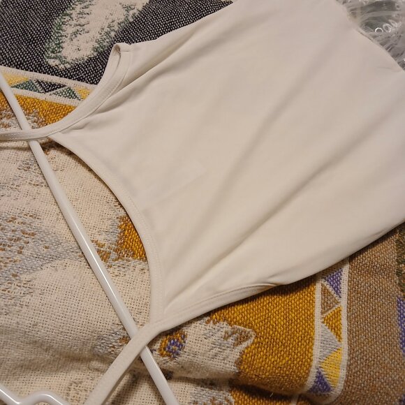 Beautees Girls Medium M Medium Off White with Lace Bottom Camisole Cami - Picture 4 of 8